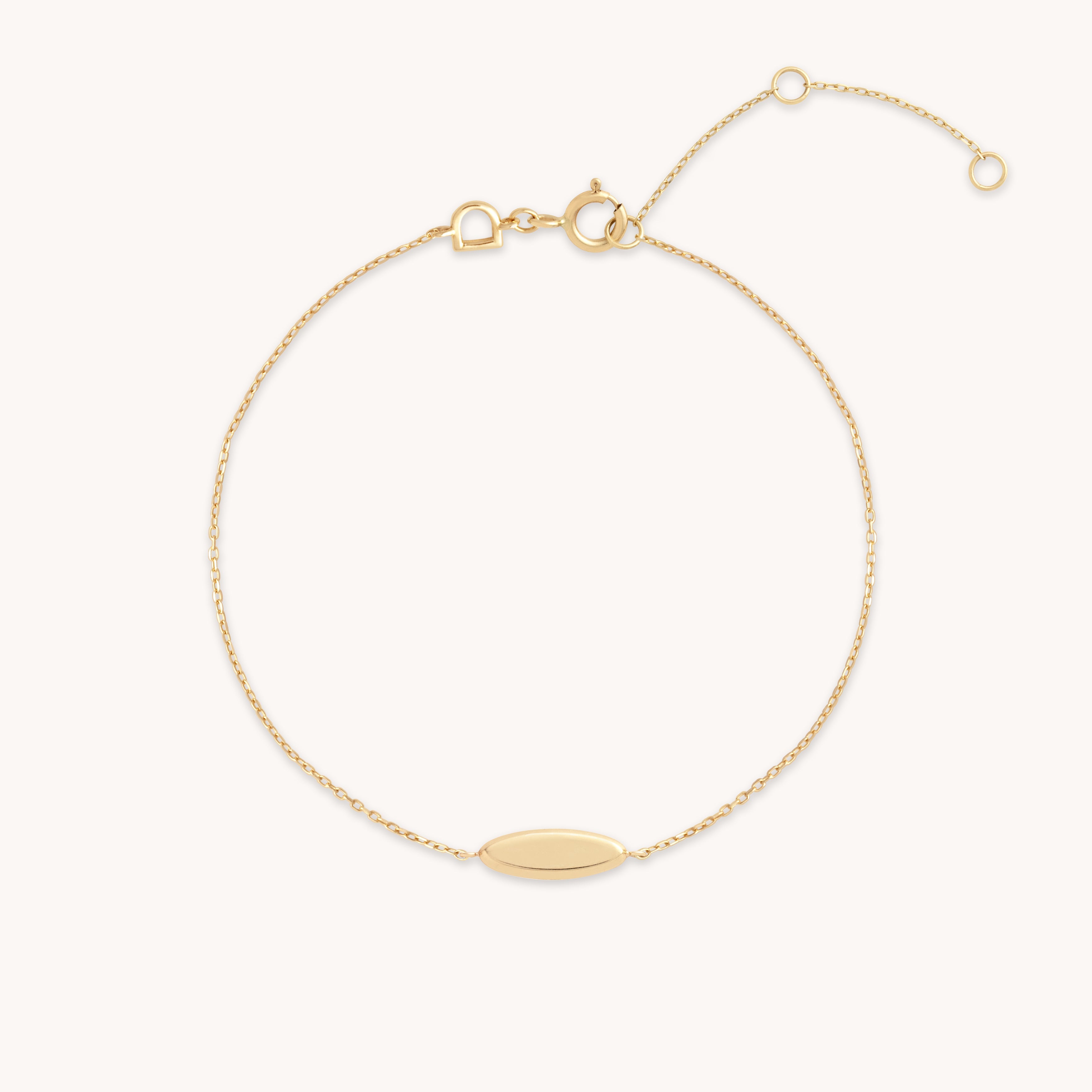ID Charm Bracelet in Solid Gold